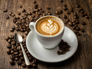 Fototapeta premium Cup coffee beans