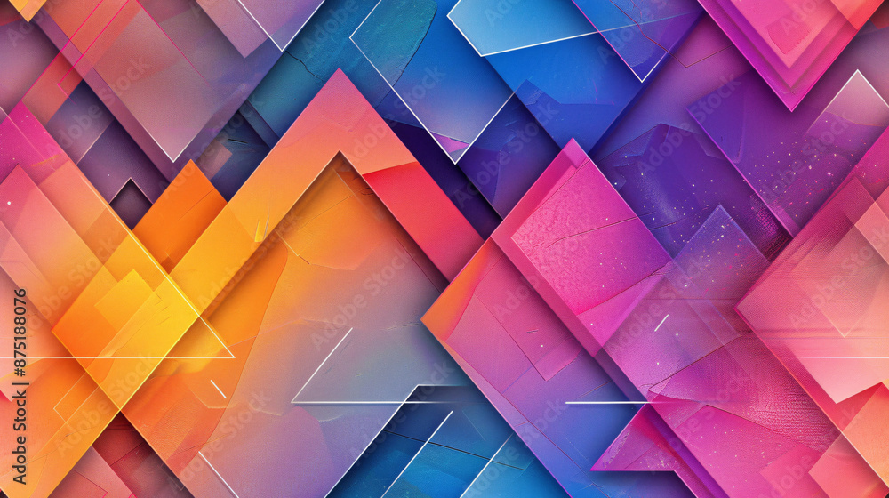 Aufkleber modern abstract background design with colorful geometric shapes
