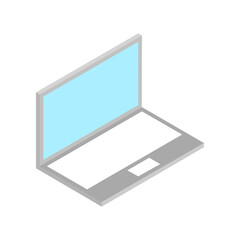 Laptop vector illustration, 3D isometric design.