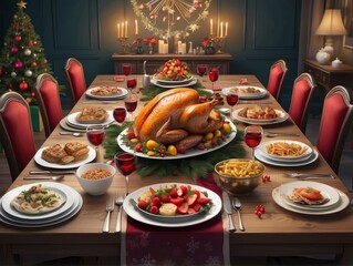 christmas table setting