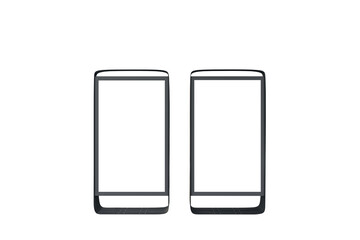 Isolated mockup of a clean, transparent billboard lightbox with a white background cut out. 3D rendering.