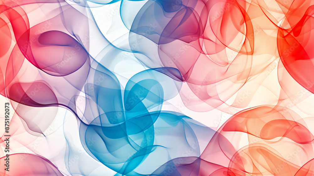 Poster colorful wavy lines creating an abstract background, flowing and blending together