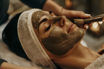 facial treatment from a professional beautician at a spa salon