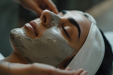 facial treatment from a professional beautician at a spa salon