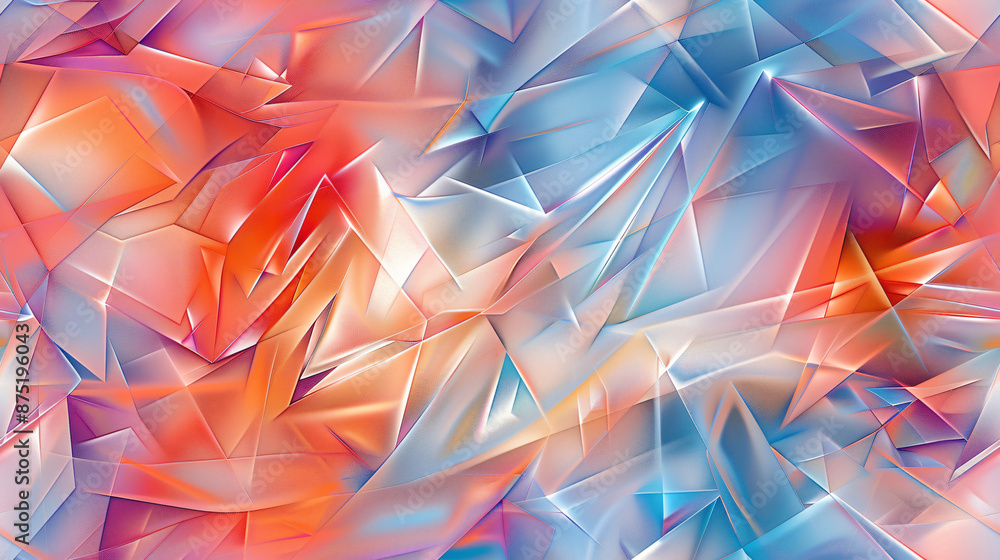 Poster colorful design: irregular geometric pattern with chaotic structure in abstract background