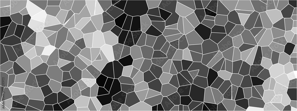 Poster abstract black geometric with triangles and marble texture. gray and black stained glass window art 
