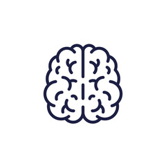 brain icon, mind line vector design