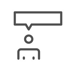 Business people icon outline and linear vector.	
