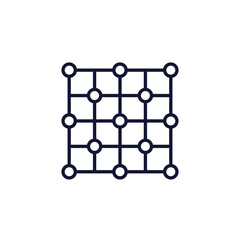 matrix icon on white, line vector