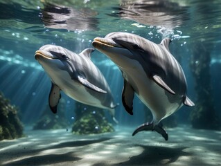 Fototapeta premium dolphin in the water