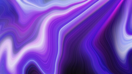 Obraz premium 4K abstract digital background with wavy lines that move fluidly and dynamically in purple and black tones