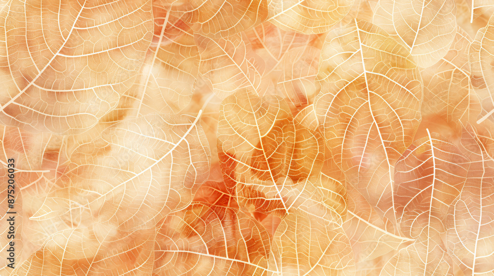 Poster natural background created by seamless pattern of autumn leaves
