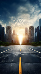 Fototapeta premium Digital speed concept street asphalt landscape abstract poster mobile background