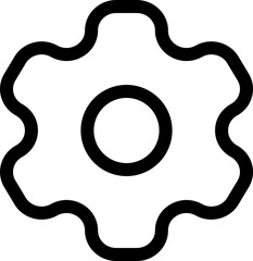 Cogwheel symbol icon for overall management, settings
