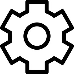 Cogwheel symbol icon for overall management, settings
