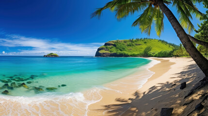beautiful beach showcasing pristine white sand and turquoise waters