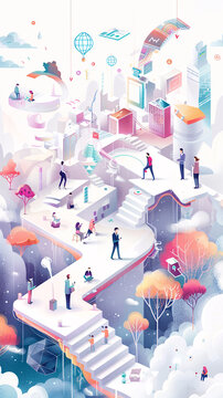 Embark on an illustrative journey through Business Strategy and Planning, exploring dynamic graphics.