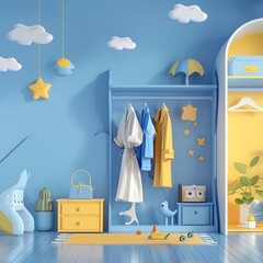 Cute theme, Wardrobe, Cartoon, Simplicity