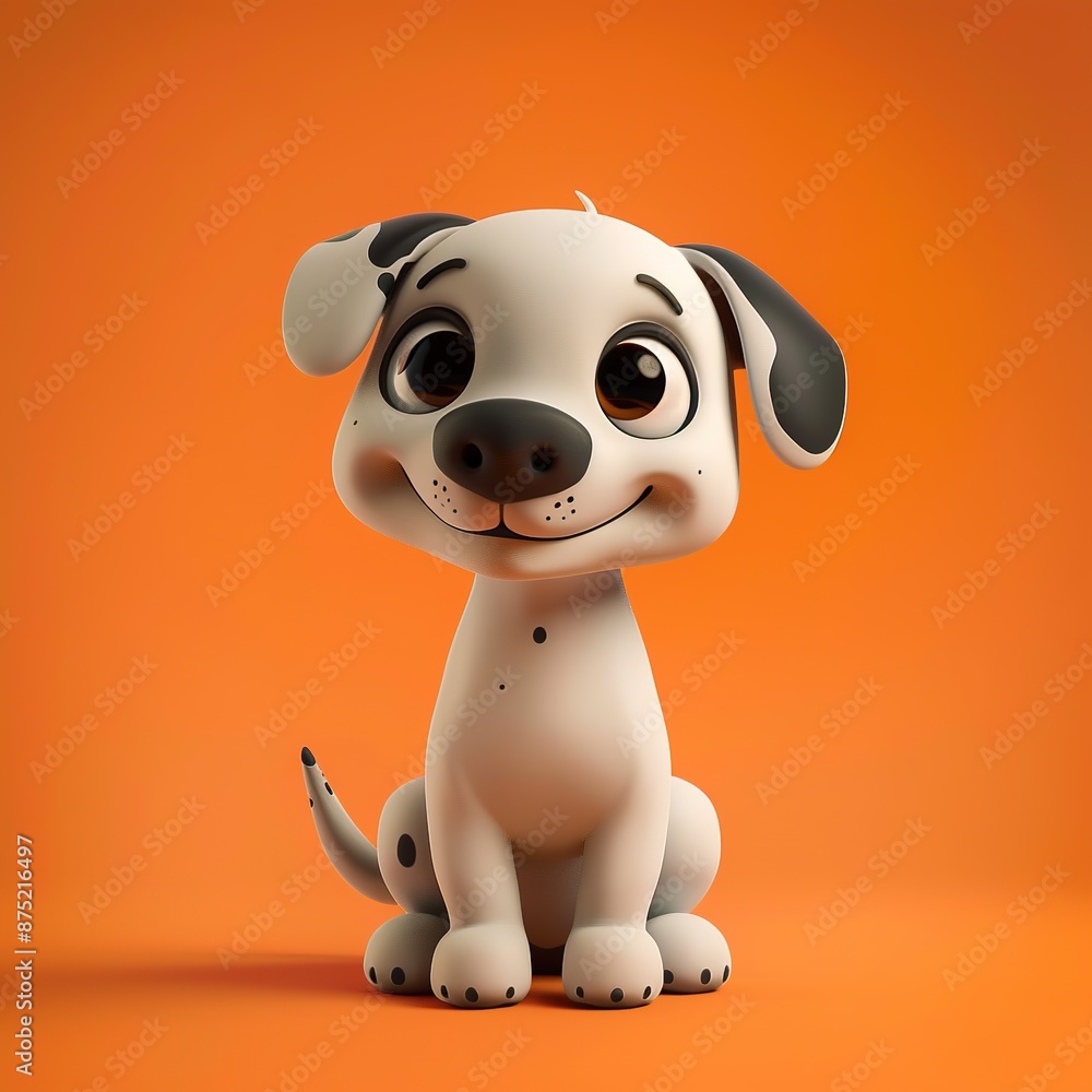 Sticker Cute Dog Cartoon