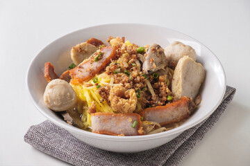 Close-up Spicy and sour noodle soup