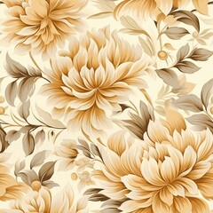 Abstract floral seamless pattern