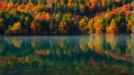 Fototapeta premium autumn in the mountains, ai generated