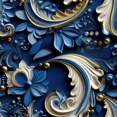 Abstract floral seamless pattern