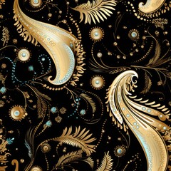 Abstract floral seamless pattern