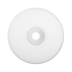 White compact disc. A minimalistic photo of a pristine white CD, isolated on a clean background.