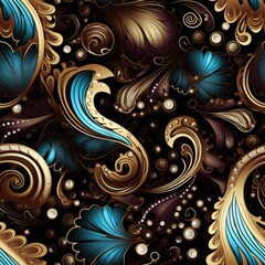 Abstract floral seamless pattern