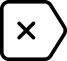 Icon for deleting paragraph or part
