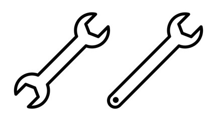 Vector illustration of a wrench icon. Perfect for representing tools, repair, and maintenance concepts. Editable stroke.