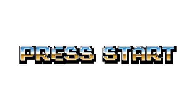 Press start text message screen.	