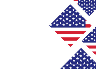 Modern trend 4th of July Happy Independence Day of United States of America with American Flag vector illustration background element vector