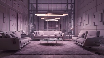 Modern interior design living room