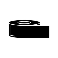 duct tape icon, silhouette vector isolated on white background. simple and modern design