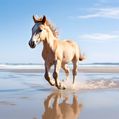 Obraz premium horse on the beach
