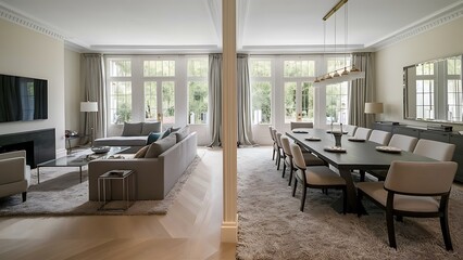 Living Room and Dining Room