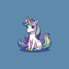 horse unicorn vector illustration