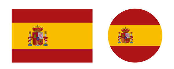 Flag of Spain. Vector spanish flag.