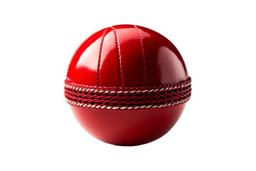 red cricket ball Isolated on transparent background