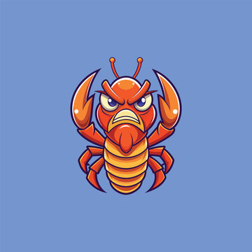 recommend clip art: red angry crab silhouette vector