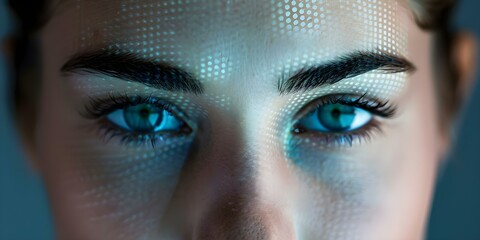 The Impact of Digital Technology on Creating Realistic Fake Images Using Facial Recognition and Machine Learning. Concept Digital Technology, Facial Recognition, Machine Learning, Realistic Images