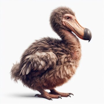 Realistic Illustration of Dodo Bird Isolated on White Background
