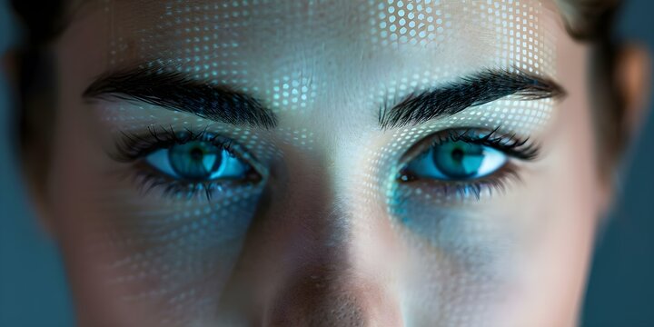 The Impact of Digital Technology on Creating Realistic Fake Images Using Facial Recognition and Machine Learning. Concept Digital Technology, Facial Recognition, Machine Learning, Realistic Images