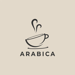 Coffee logo design vector template. Arabica Coffe