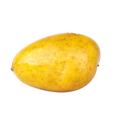 potato isolated on white background slice cube fresh