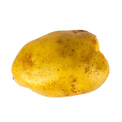 potato isolated on white background slice cube fresh