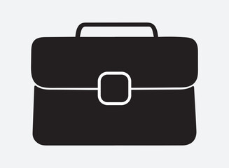 Office bag vector silhouette art icon.