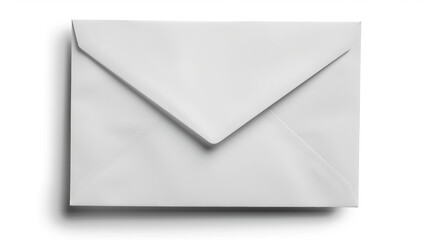 A white letter-sized envelope made of C6 paper is isolated on a white background. The image includes a clipping path.